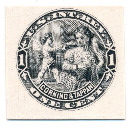 RT2P3 Corning & Tappan, Proof, Proprietary Die Perfume Stamp