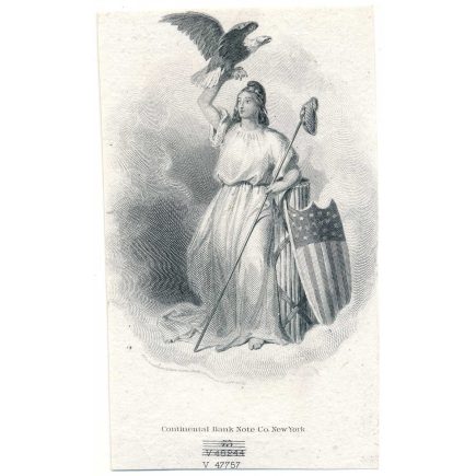 "America with Eagle", Vignette Die Proof on india paper, CBNCo. 1866