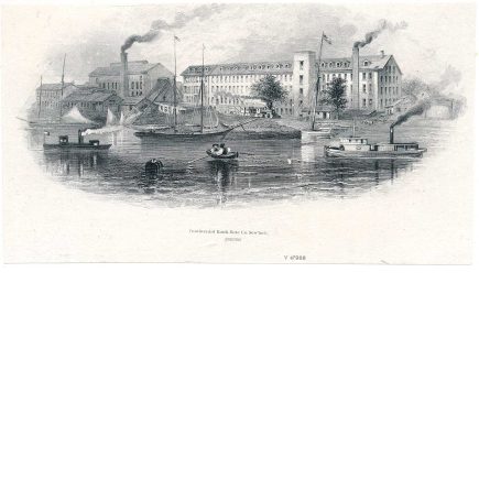 "Harbor Scene", Vignette Die Proof on india paper, CBNCo. 1860s
