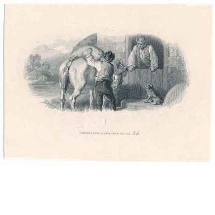 The Mill Door, Vignette Die Proof on india, CBNCo. 1864 F.O.C. Darley, James Smillie