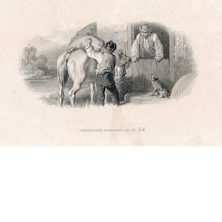 The Mill Door, Vignette Die Proof india on card, CBNCo. 1864 F.O.C. Darley, James Smillie