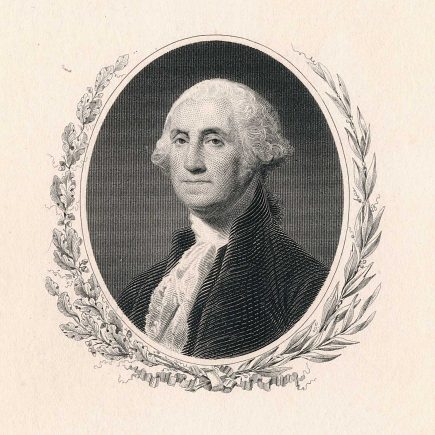 George Washington portrait large die proof, 1860s, engraved by Alfred Sealey